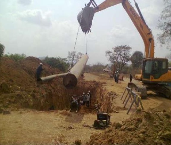 THRUST BORING OF A DUAL 10″ X 24M